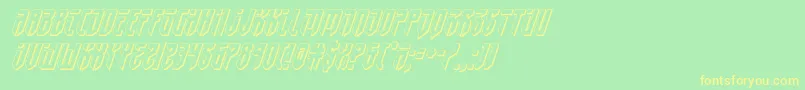 fedyral23dital-Schriftart – Gelbe Schriften auf grünem Hintergrund