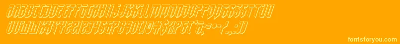 Weitere Informationen zur fedyral23dital-Schriftart fedyral23dital-Schriftart – Gelbe Schriften auf orangefarbenem Hintergrund