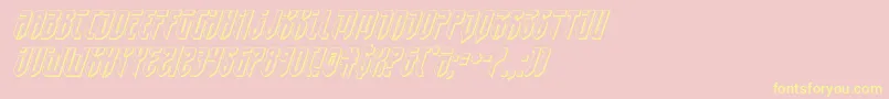 fedyral23dital Font – Yellow Fonts on Pink Background
