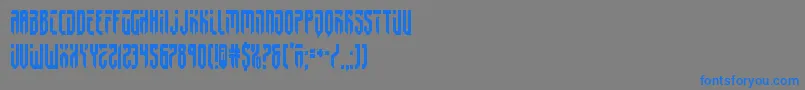 フォントfedyral2cond – 灰色の背景に青い文字