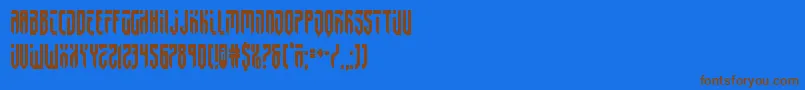 fedyral2cond Font – Brown Fonts on Blue Background