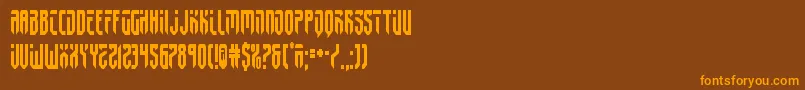 fedyral2cond Font – Orange Fonts on Brown Background