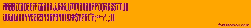fedyral2cond Font – Purple Fonts on Orange Background