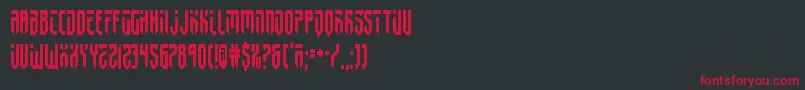 fedyral2cond Font – Red Fonts on Black Background