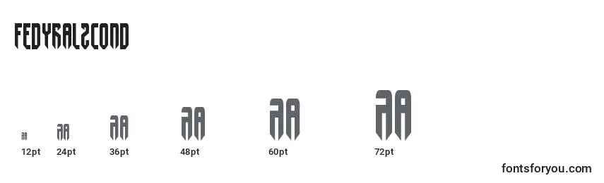 Размеры шрифта Fedyral2cond