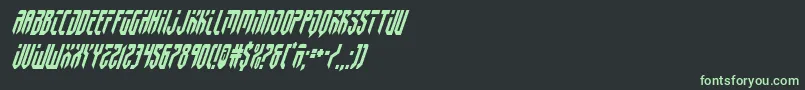 fedyral2condital Font – Green Fonts on Black Background