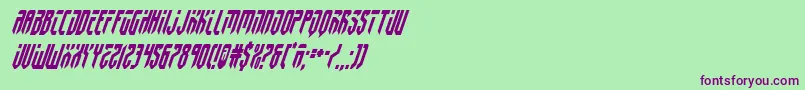 fedyral2condital-Schriftart – Violette Schriften auf grünem Hintergrund
