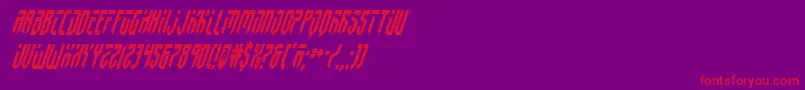 fedyral2condital Font – Red Fonts on Purple Background