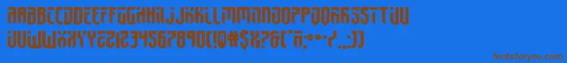 fedyral2expand Font – Brown Fonts on Blue Background