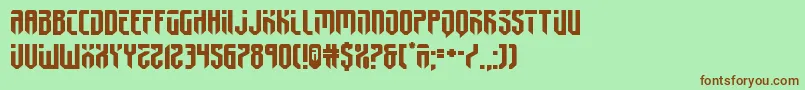 fedyral2expand Font – Brown Fonts on Green Background