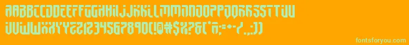 fedyral2expand Font – Green Fonts on Orange Background