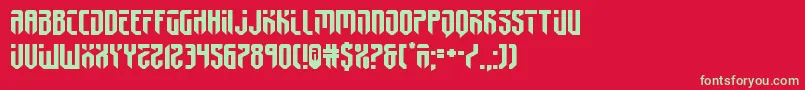 フォントfedyral2expand – 赤い背景に緑の文字