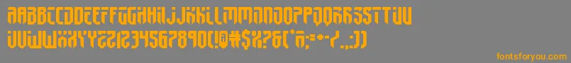 フォントfedyral2expand – オレンジの文字は灰色の背景にあります。