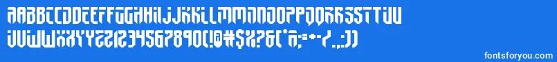 フォントfedyral2expand – 青い背景に白い文字