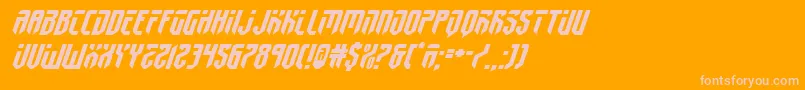 fedyral2expandital Font – Pink Fonts on Orange Background