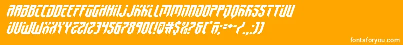 フォントfedyral2expandital – オレンジの背景に白い文字