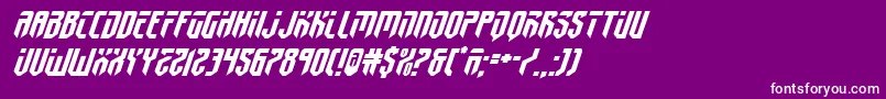 フォントfedyral2expandital – 紫の背景に白い文字