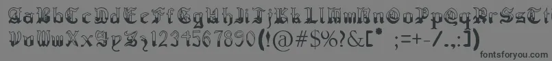 RegothicMedieval Font – Black Fonts on Gray Background