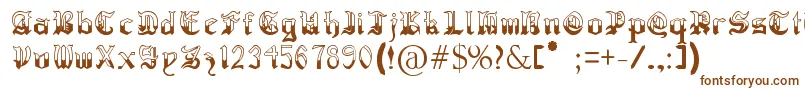 RegothicMedieval Font – Brown Fonts on White Background