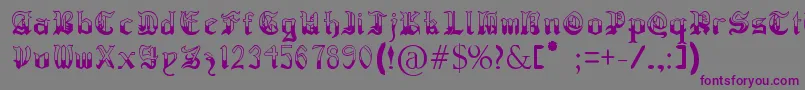 RegothicMedieval Font – Purple Fonts on Gray Background