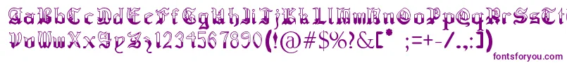 RegothicMedieval Font – Purple Fonts on White Background