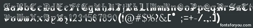 RegothicMedieval Font – White Fonts on Black Background