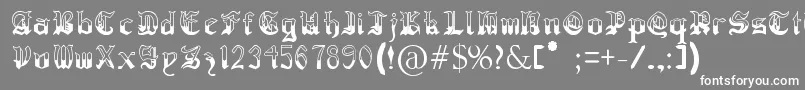 RegothicMedieval Font – White Fonts on Gray Background