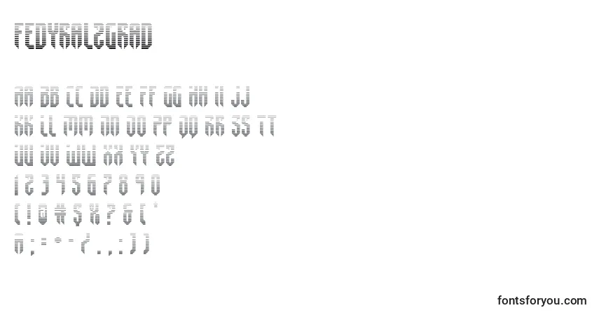 Czcionka Fedyral2grad – alfabet, cyfry, specjalne znaki