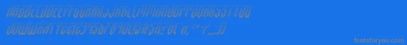 フォントfedyral2gradital – 青い背景に灰色の文字