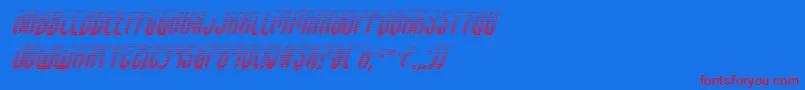 fedyral2gradital-Schriftart – Rote Schriften auf blauem Hintergrund