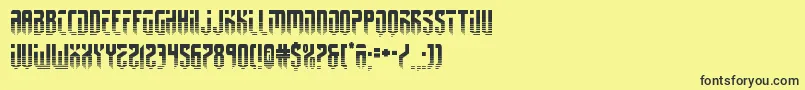 fedyral2half-Schriftart – Schwarze Schriften auf gelbem Hintergrund