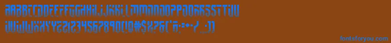 fedyral2half Font – Blue Fonts on Brown Background