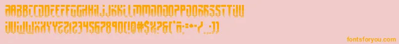 fedyral2half-Schriftart – Orangefarbene Schriften auf rosa Hintergrund