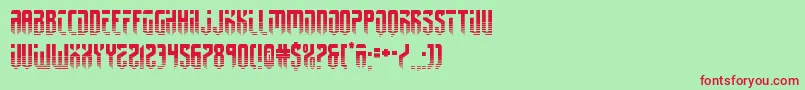 fedyral2half-Schriftart – Rote Schriften auf grünem Hintergrund