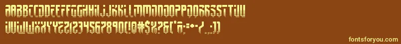 fedyral2half Font – Yellow Fonts on Brown Background