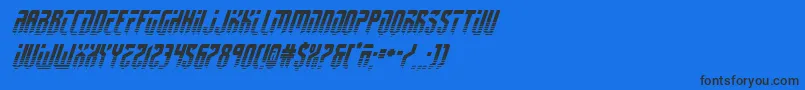 fedyral2halfital Font – Black Fonts on Blue Background