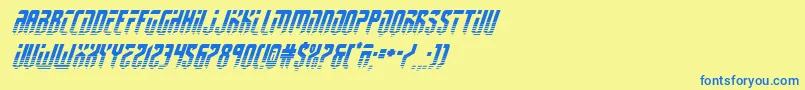 Шрифт fedyral2halfital – синие шрифты на жёлтом фоне