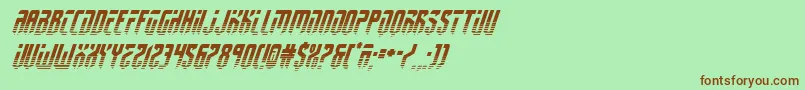 fedyral2halfital Font – Brown Fonts on Green Background
