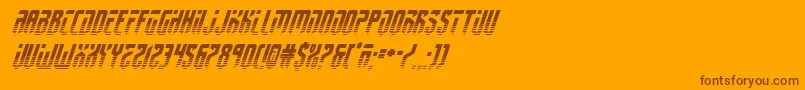 Шрифт fedyral2halfital – коричневые шрифты на оранжевом фоне