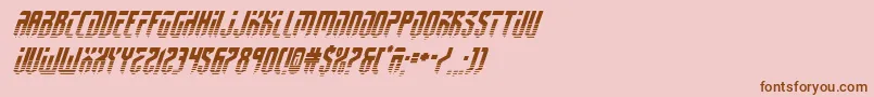 fedyral2halfital-Schriftart – Braune Schriften auf rosa Hintergrund