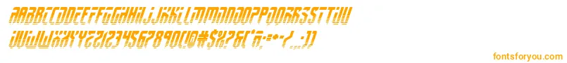 fedyral2halfital-Schriftart – Orangefarbene Schriften auf weißem Hintergrund