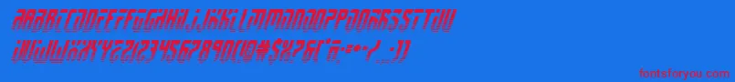 フォントfedyral2halfital – 赤い文字の青い背景