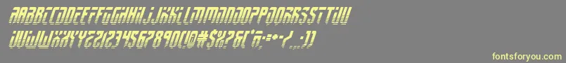 Шрифт fedyral2halfital – жёлтые шрифты на сером фоне