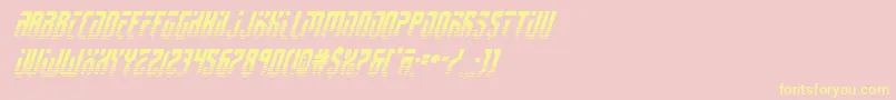 fedyral2halfital Font – Yellow Fonts on Pink Background