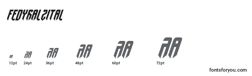 Fedyral2ital Font Sizes