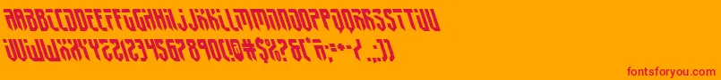 fedyral2left Font – Red Fonts on Orange Background