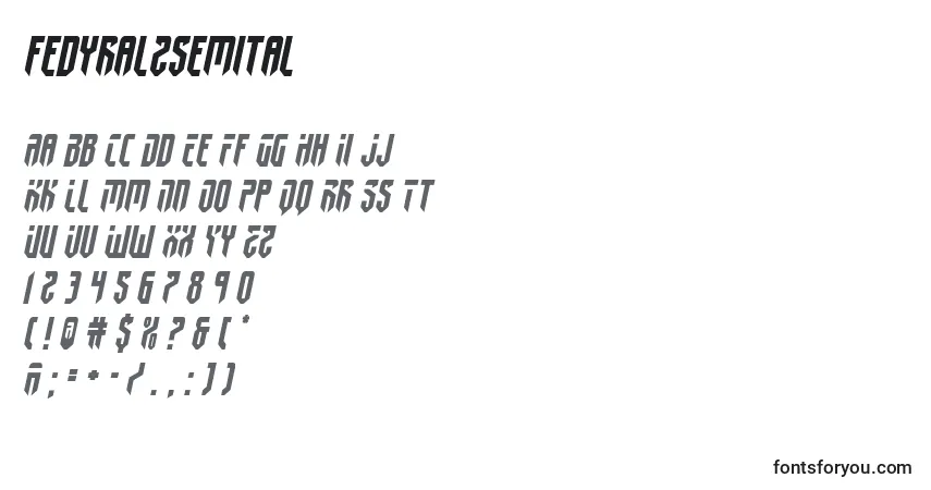 Шрифт Fedyral2semital – алфавит, цифры, специальные символы