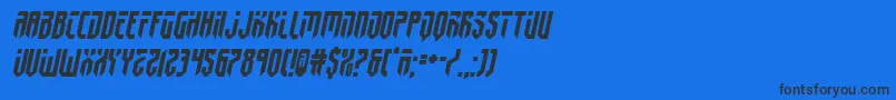 Шрифт fedyral2semital – чёрные шрифты на синем фоне