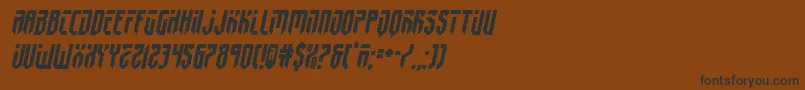 fedyral2semital Font – Black Fonts on Brown Background