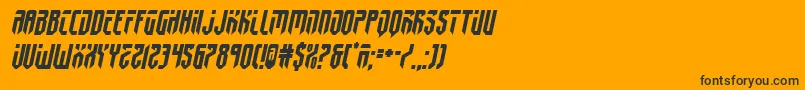 Шрифт fedyral2semital – чёрные шрифты на оранжевом фоне